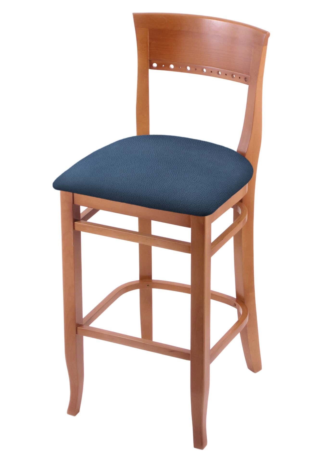 Hampton 30-Inch Wood Bar Stool with Medium Finish, Rein Bay Wood Seat, and Curved Decorative Back 1 Hampton 30-Inch Wood Bar Stool with Medium Finish, Rein Bay Wood Seat, and Curved Decorative Back