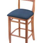 Hampton 30-Inch Wood Bar Stool with Medium Finish, Rein Bay Wood Seat, and Curved Decorative Back 3 Hampton 30-Inch Wood Bar Stool with Medium Finish, Rein Bay Wood Seat, and Curved Decorative Back