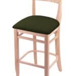 Hampton 30-Inch Wood Bar Stool with Natural Finish, Canter Pine Wood Seat, and Curved Decorative Back 3 Hampton 30-Inch Wood Bar Stool with Natural Finish, Canter Pine Wood Seat, and Curved Decorative Back