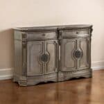Solid Wood Champagne Sideboard with Marble Top and Storage 7 Solid Wood Champagne Sideboard with Marble Top and Storage