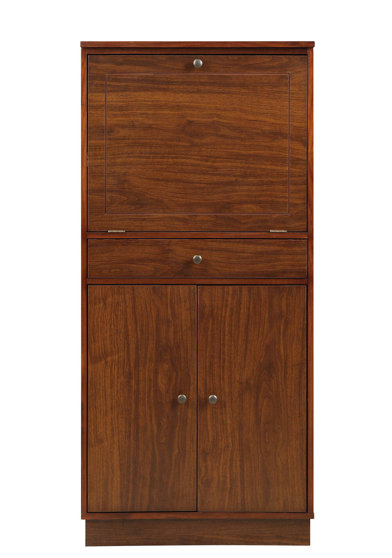 24" X 20" X 52" Walnut MDF Wine Storage Cabinet 1 24" X 20" X 52" Walnut MDF Wine Storage Cabinet