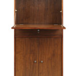 24" X 20" X 52" Walnut MDF Wine Storage Cabinet 12 24" X 20" X 52" Walnut MDF Wine Storage Cabinet