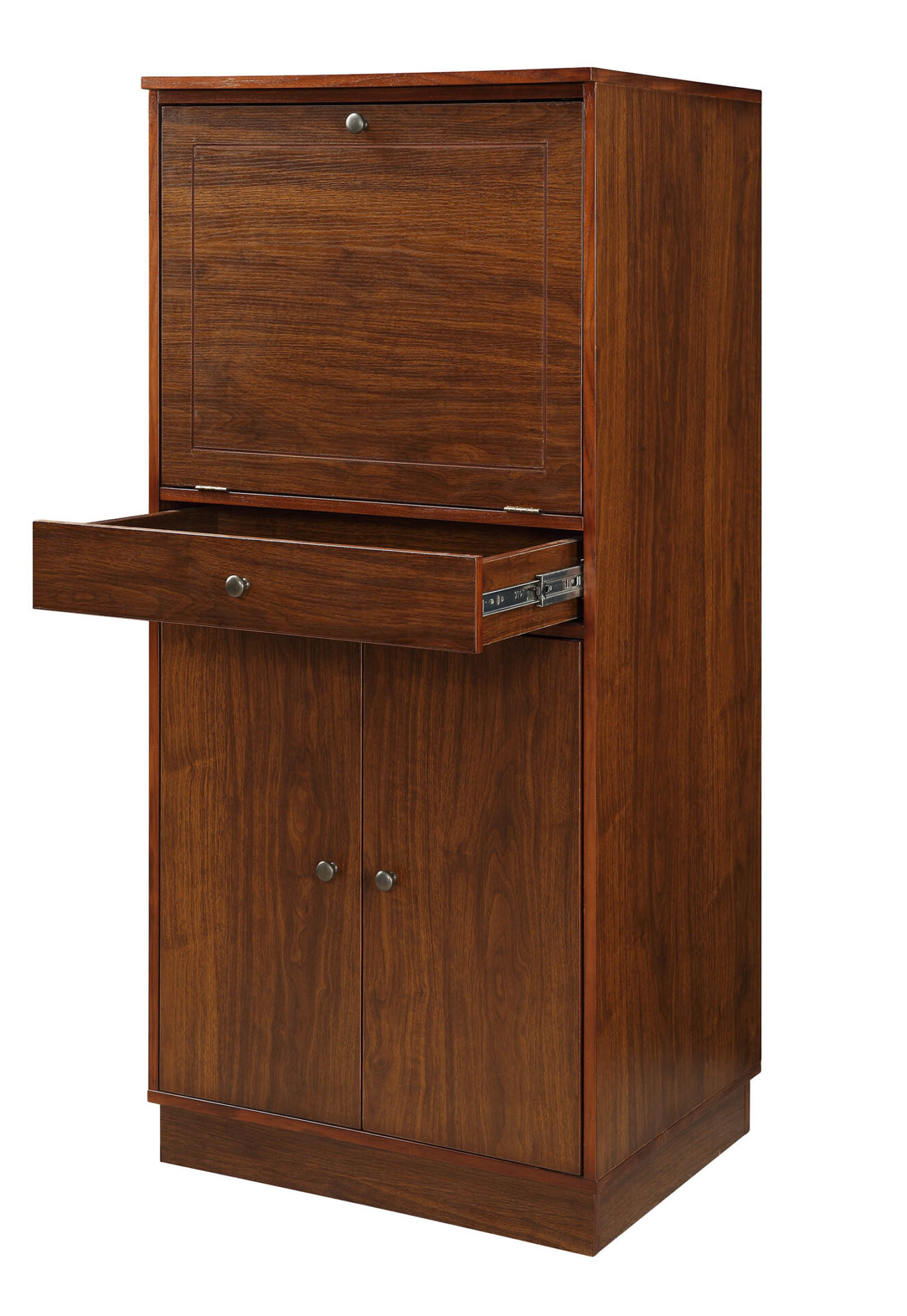 24" X 20" X 52" Walnut MDF Wine Storage Cabinet 6 24" X 20" X 52" Walnut MDF Wine Storage Cabinet - Image 6