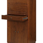 24" X 20" X 52" Walnut MDF Wine Storage Cabinet 14 24" X 20" X 52" Walnut MDF Wine Storage Cabinet