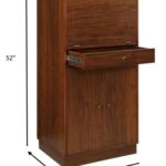 24" X 20" X 52" Walnut MDF Wine Storage Cabinet 16 24" X 20" X 52" Walnut MDF Wine Storage Cabinet