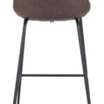 Mid-Century Modern Faux Leather Barstool with Black Steel Frame 15 Mid-Century Modern Faux Leather Barstool with Black Steel Frame