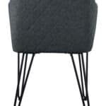 Vintage Gray Faux Leather Dining Chair with Armrest Support (Set of 2) 16 Vintage Gray Faux Leather Dining Chair with Armrest Support (Set of 2)