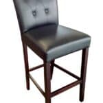 Hampton 25-Inch Wood Counter Stool with Espresso Finish, Black Vinyl Foam Cushion Seat, and Upholstered Back 5 Hampton 25-Inch Wood Counter Stool with Espresso Finish, Black Vinyl Foam Cushion Seat, and Upholstered Back
