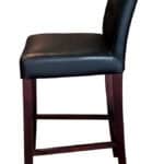 Hampton 25-Inch Wood Counter Stool with Espresso Finish, Black Vinyl Foam Cushion Seat, and Upholstered Back 7 Hampton 25-Inch Wood Counter Stool with Espresso Finish, Black Vinyl Foam Cushion Seat, and Upholstered Back