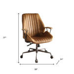 37-Inch Adjustable Swivel Faux Leather Office Chair with Tufted Design 12 37-Inch Adjustable Swivel Faux Leather Office Chair with Tufted Design
