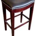 Hampton 25-Inch Wood Backless Counter Stool with Espresso Finish, Black Vinyl Foam Cushion Seat 4 Hampton 25-Inch Wood Backless Counter Stool with Espresso Finish, Black Vinyl Foam Cushion Seat