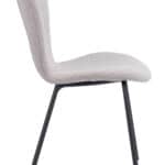 Light Gray Stackable Dining Chair with Powder Coated Steel Frame (Set of 2) 13 Light Gray Stackable Dining Chair with Powder Coated Steel Frame (Set of 2)