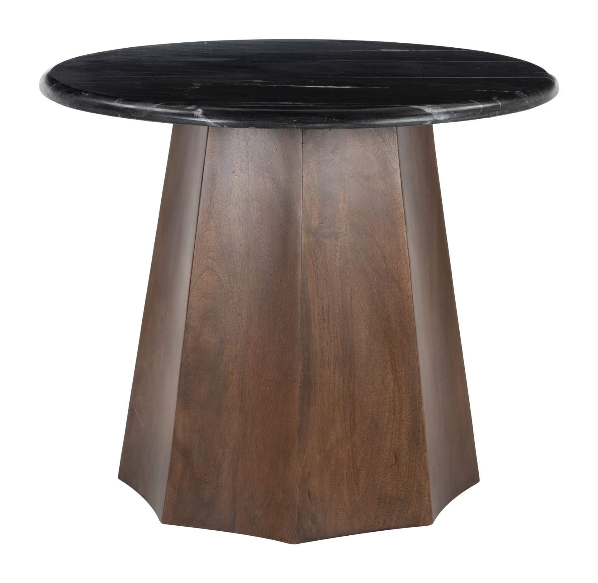 Marble Top Black and Brown Acacia Wood Accent Table 2 Marble Top Black and Brown Acacia Wood Accent Table - Image 2