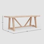 Driftwood Japandi Rubberwood Dining Table with Oak Veneer Finish 14 Driftwood Japandi Rubberwood Dining Table with Oak Veneer Finish