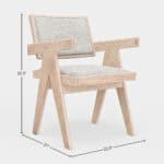 Driftwood Japandi Rubberwood Dining Side Chairs (Set of 2) 14 Driftwood Japandi Rubberwood Dining Side Chairs (Set of 2)