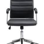 Mid Century Modern Black Office Chair with Chrome Base 14 Mid Century Modern Black Office Chair with Chrome Base