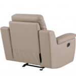 41" Beige Modern Leather Reclining Chair for Ultimate Comfort