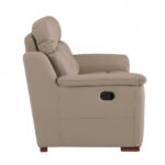 41" Beige Modern Leather Reclining Chair for Ultimate Comfort