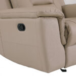 41" Beige Modern Leather Reclining Chair for Ultimate Comfort