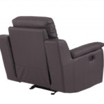 41" Modern Brown Leather Reclining Chair with Foam Cushion