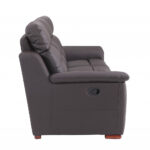 41" Modern Brown Leather Reclining Chair with Foam Cushion
