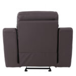 41" Modern Brown Leather Reclining Chair with Foam Cushion