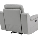 41" Grey Modern Leather Reclining Chair for Stylish Relaxation