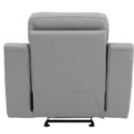 41" Grey Modern Leather Reclining Chair for Stylish Relaxation