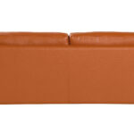Three Piece Camel Italian Leather Six Person Seating Set