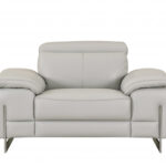 Light Gray Italian Leather 3-Piece Seating Set for Six