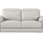 Light Gray Italian Leather 3-Piece Seating Set for Six