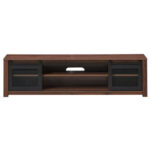 Modern 59 Inch TV Stand with Adjustable Shelves and Cabinets