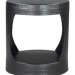 Minimalist Black Steel Round Side Table with Scratch-Resistant Feet 9 Minimalist Black Steel Round Side Table with Scratch-Resistant Feet