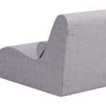 Gray Outdoor Lounge Chair with Weather-Resistant Foam and Olefin Fabric