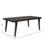Chocolate Solid Pine Contemporary Fixed Top Dining Table