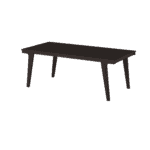 Chocolate Solid Pine Contemporary Fixed Top Dining Table