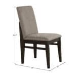 Chocolate Contemporary Dining Side Chairs Solid Pine Plywood (Set of 2)