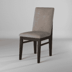 Chocolate Contemporary Dining Side Chairs Solid Pine Plywood (Set of 2)