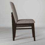 Chocolate Contemporary Dining Side Chairs Solid Pine Plywood (Set of 2)
