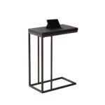 18.25 x 10.25 x 25.25 Cappuccino Metal Accent Table