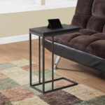 18.25 x 10.25 x 25.25 Cappuccino Metal Accent Table