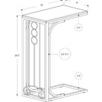 16" X 9" X 24.5" Modern Cherrywhite MDF Accent Table