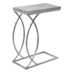 18.25" W x 10.25" D x 25" H Grey Accent Table