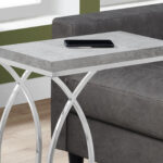 18.25" W x 10.25" D x 25" H Grey Accent Table