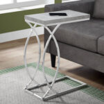 18.25" W x 10.25" D x 25" H Grey Accent Table