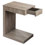 18.25" W x 12" D x 24" H Dark Taupe Accent Table