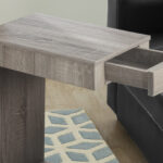 18.25" W x 12" D x 24" H Dark Taupe Accent Table