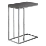 18.25" W x 10.25" D Grey Metal Accent Table