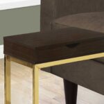 10.25" x 15.75" x 24.5" Cappuccino Finish Accent Table