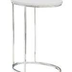 18.5 x 12 x 25 White Particle Board Accent Table
